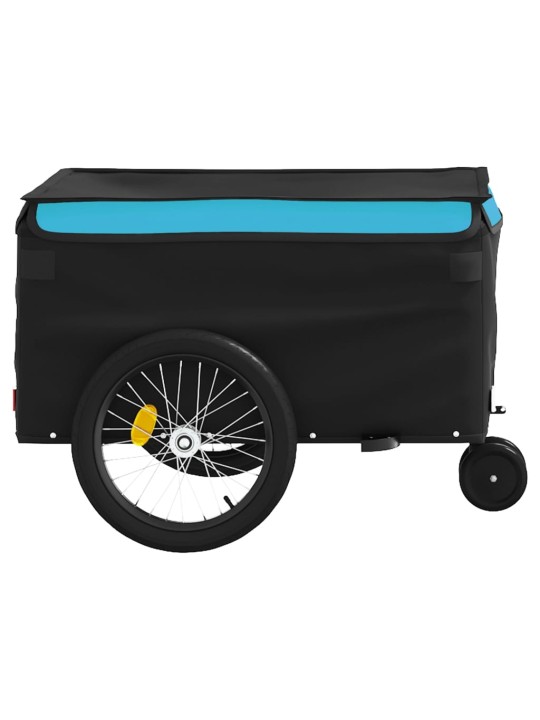 Vozík za kolo černý a modrý 30 kg železo
