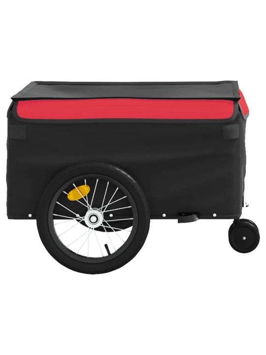 Vozík za kolo černý a červený 45 kg železo
