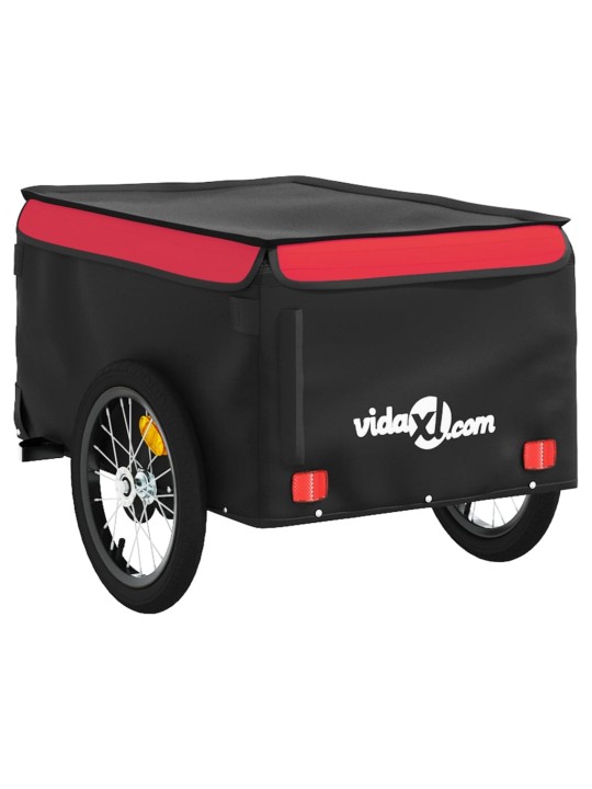 Vozík za kolo černý a červený 45 kg železo