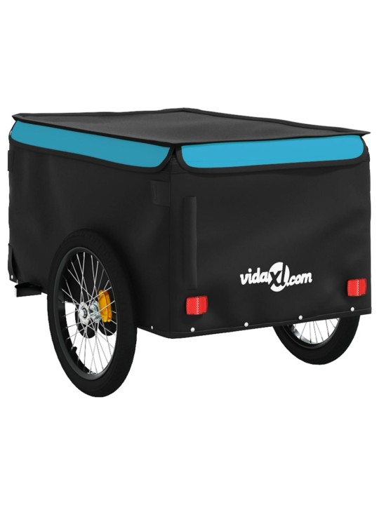 Vozík za kolo černý a modrý 45 kg železo