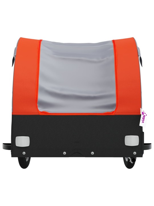 Vozík za kolo černý a oranžový 30 kg železo