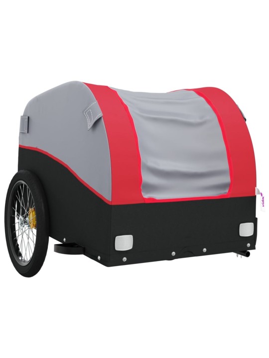 Vozík za kolo černý a červený 30 kg železo