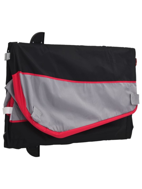 Vozík za kolo černý a červený 30 kg železo