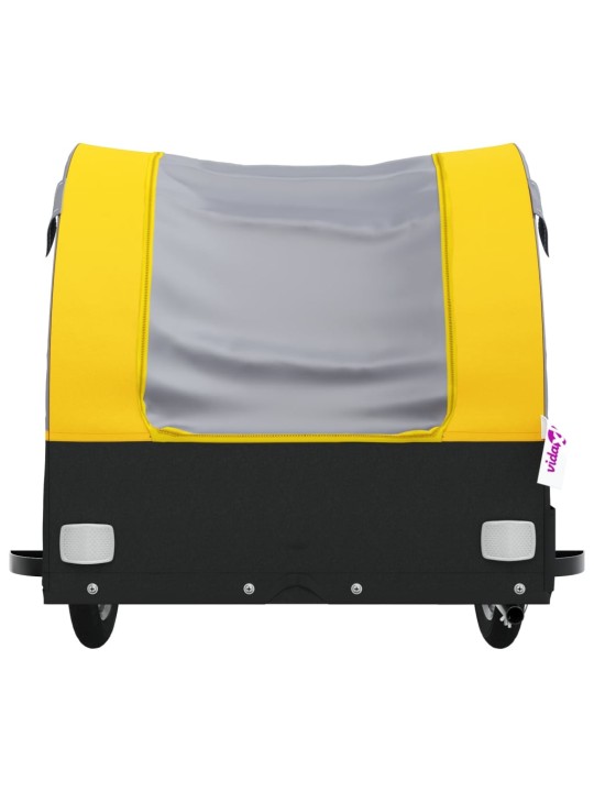 Vozík za kolo černý a žlutý 30 kg železo
