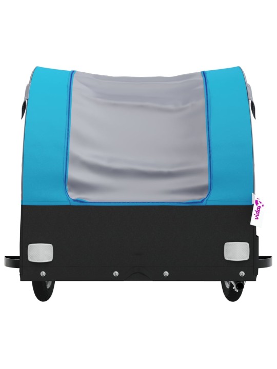 Vozík za kolo černý a modrý 30 kg železo
