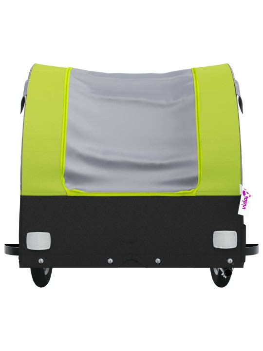 Vozík za kolo černý a zelený 30 kg železo