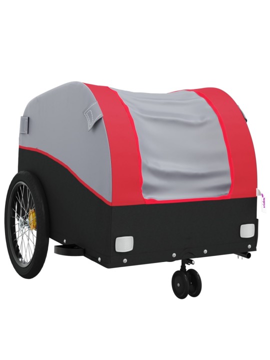 Vozík za kolo černý a červený 30 kg železo