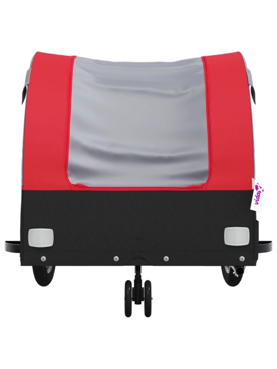 Vozík za kolo černý a červený 30 kg železo
