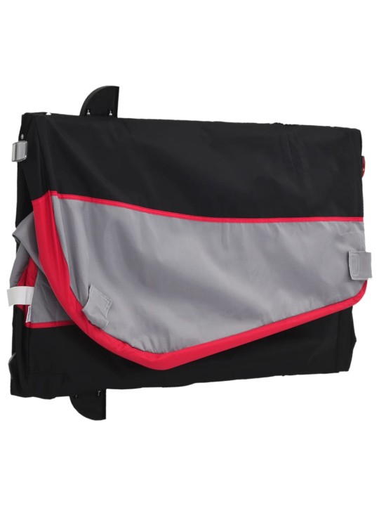 Vozík za kolo černý a červený 30 kg železo