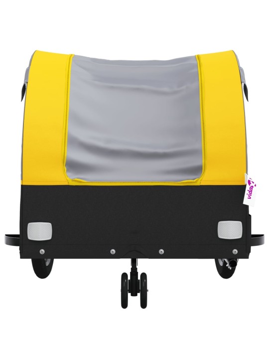Vozík za kolo černý a žlutý 30 kg železo