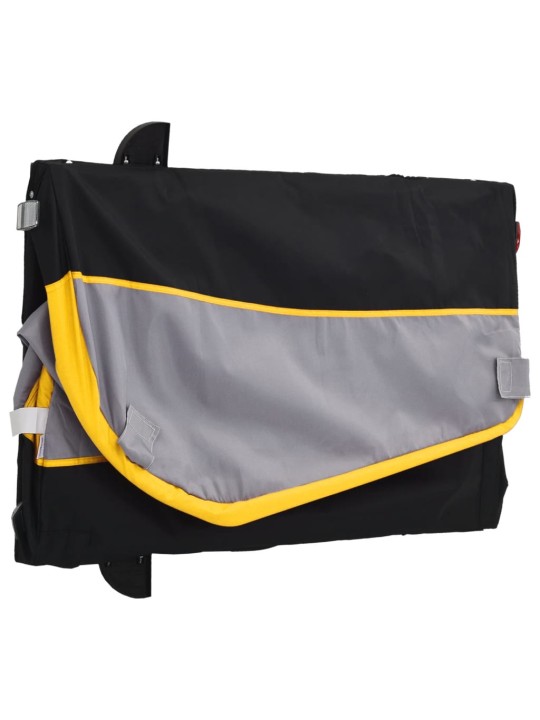 Vozík za kolo černý a žlutý 30 kg železo