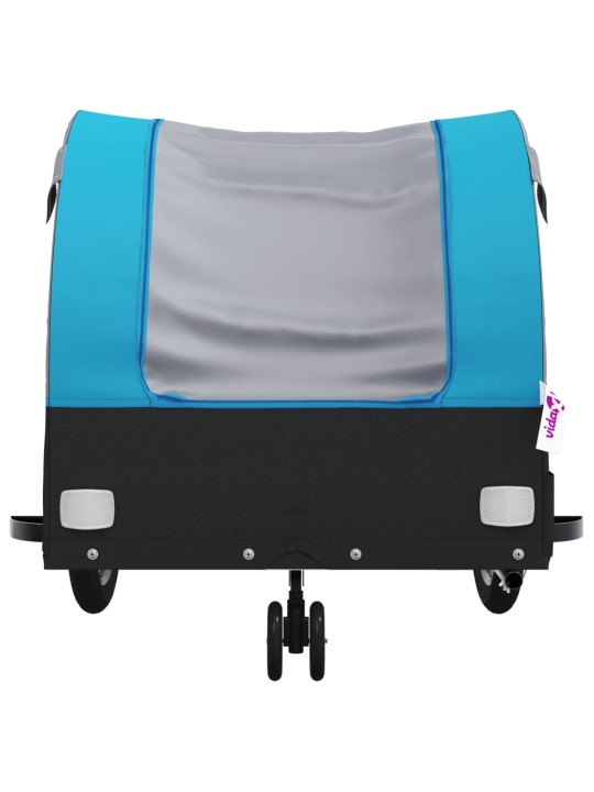 Vozík za kolo černý a modrý 30 kg železo