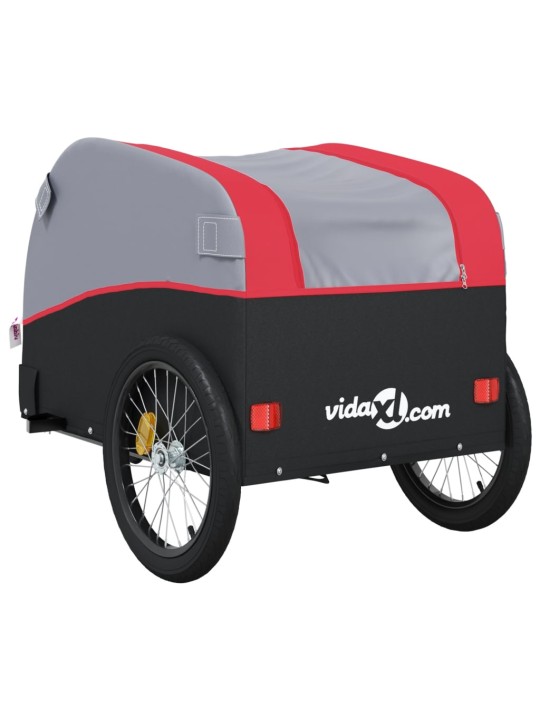 Vozík za kolo černý a červený 45 kg železo