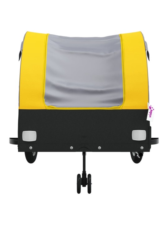 Vozík za kolo černý a žlutý 45 kg železo