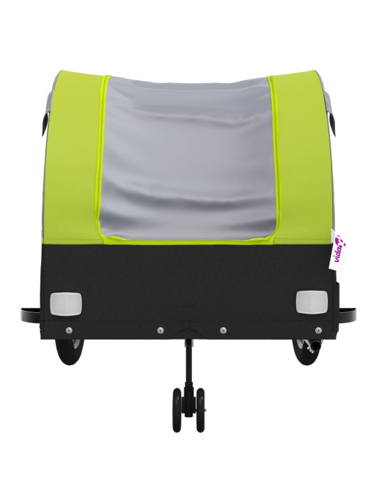 Vozík za kolo černý a zelený 45 kg železo