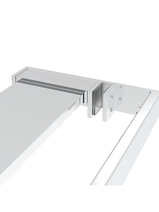 Zástěna do průchozí sprchy s policí chrom 80x195 cm ESG/hliník