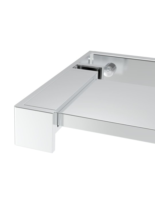 Zástěna do průchozí sprchy s policí chrom 80x195 cm ESG/hliník