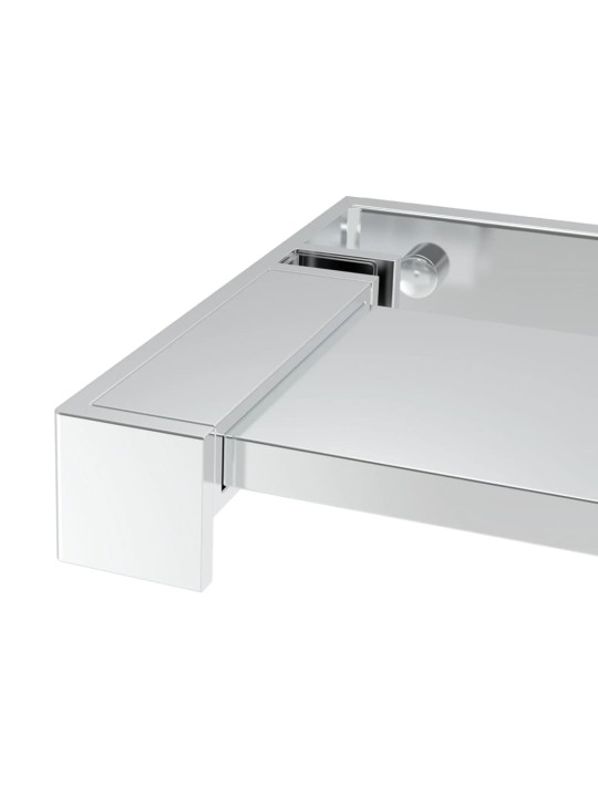 Zástěna do průchozí sprchy s policí chrom 90x195 cm ESG/hliník