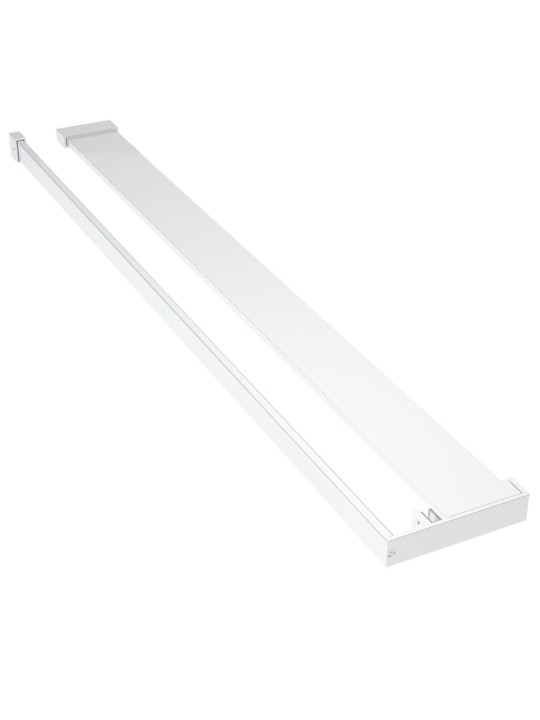 Zástěna do průchozí sprchy s policí chrom 90x195 cm ESG/hliník