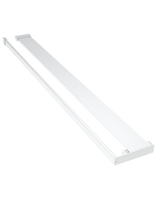 Zástěna do průchozí sprchy s policí chrom 100x195 cm ESG/hliník