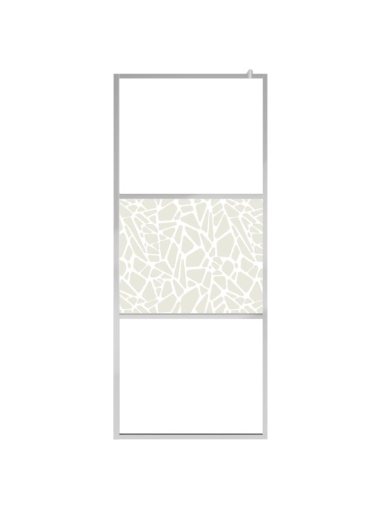 Zástěna do průchozí sprchy s policí chrom 100x195 cm esg/hliník
