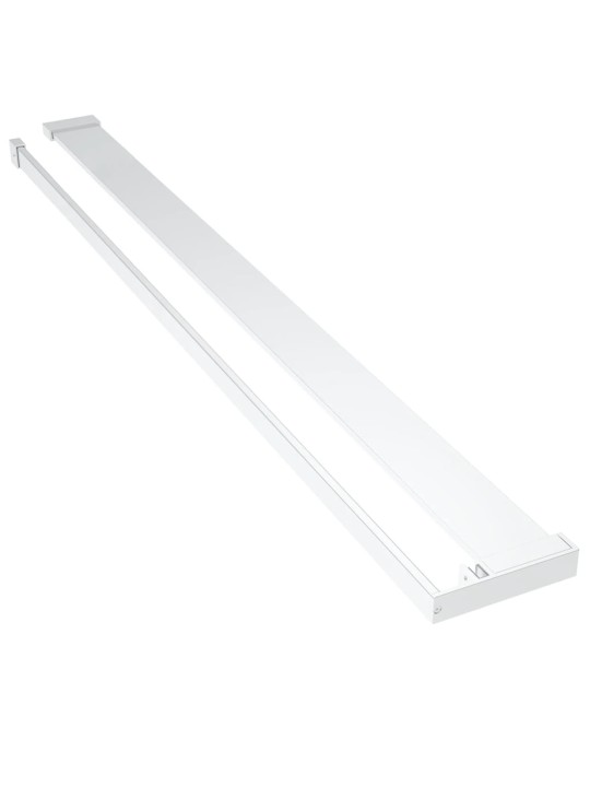 Zástěna do průchozí sprchy s policí chrom 115x195 cm esg/hliník