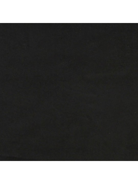 Rozkládací pohovka ve tvaru l černá 275 x 140 x 70 cm samet