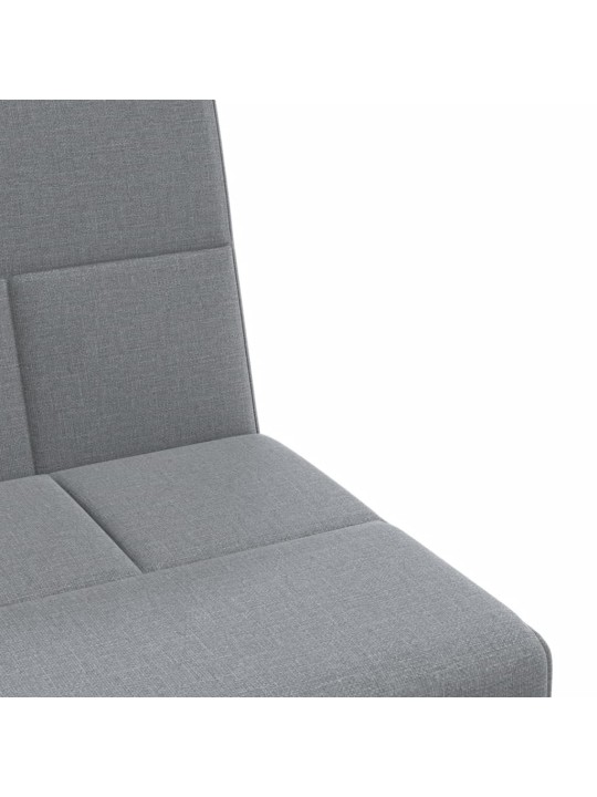 Rozkládací pohovka ve tvaru l světle šedá 255x140x70 cm textil