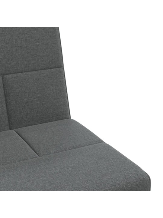 Rozkládací pohovka ve tvaru L tmavě šedá 255x140x70 cm textil
