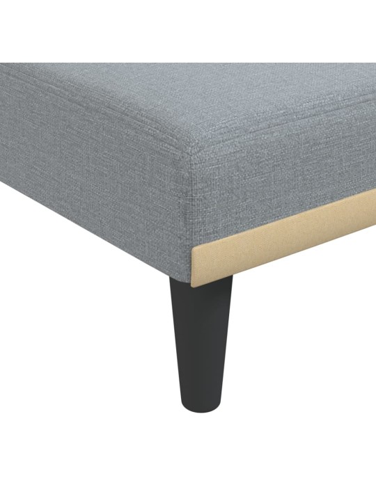 Rozkládací pohovka ve tvaru l světle šedá 275x140x70 cm textil