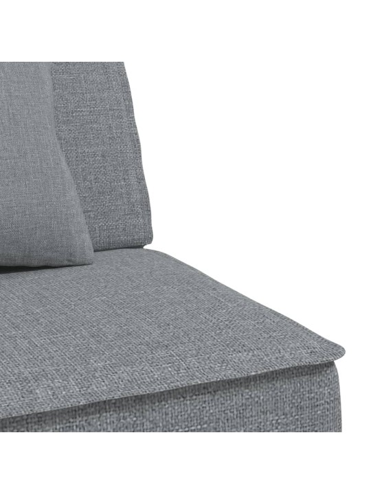 Rozkládací pohovka ve tvaru L světle šedá 255x140x70 cm textil