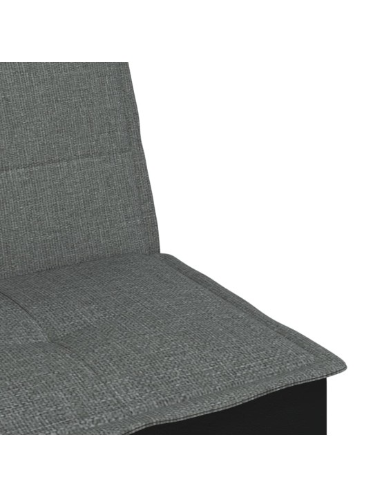 Rozkládací pohovka ve tvaru l tmavě šedá 255x140x70 cm textil