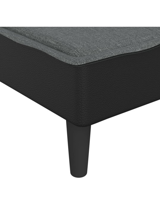 Rozkládací pohovka ve tvaru l tmavě šedá 255x140x70 cm textil