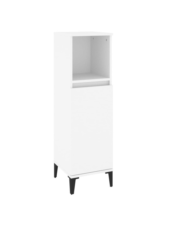 3dílný set koupelnového nábytku bílý kompozitní dřevo