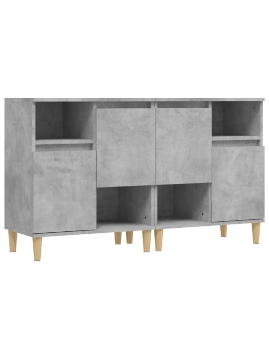Příborníky 2 ks betonově šedé 60 x 35 x 70 cm kompozitní dřevo