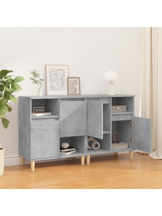 Příborníky 2 ks betonově šedé 60 x 35 x 70 cm kompozitní dřevo