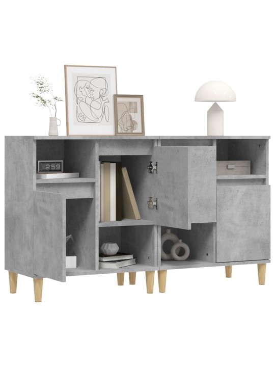 Příborníky 2 ks betonově šedé 60 x 35 x 70 cm kompozitní dřevo