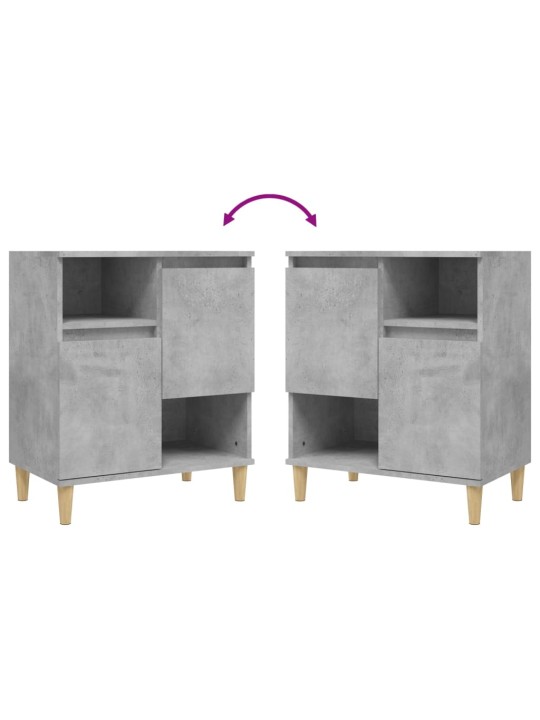 Příborníky 2 ks betonově šedé 60 x 35 x 70 cm kompozitní dřevo