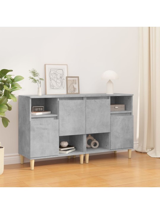 Příborníky 2 ks betonově šedé 60 x 35 x 70 cm kompozitní dřevo