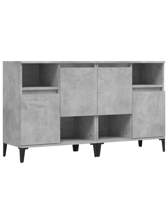 Příborníky 2 ks betonově šedé 60 x 35 x 70 cm kompozitní dřevo