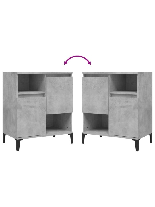 Příborníky 3 ks betonově šedé 60 x 35 x 70 cm kompozitní dřevo