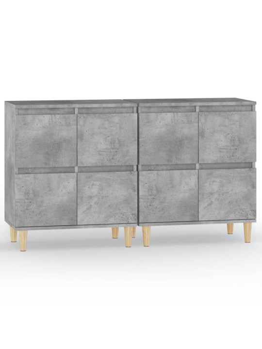 Příborníky 2 ks betonově šedé 60 x 35 x 70 cm kompozitní dřevo
