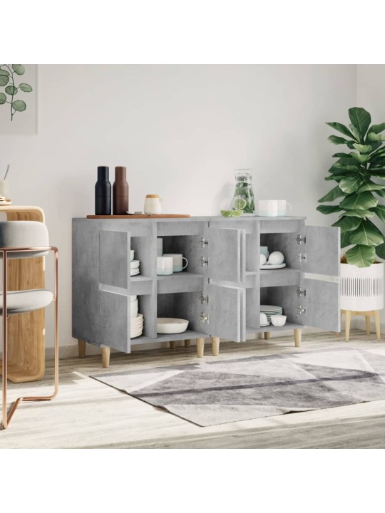 Příborníky 2 ks betonově šedé 60 x 35 x 70 cm kompozitní dřevo