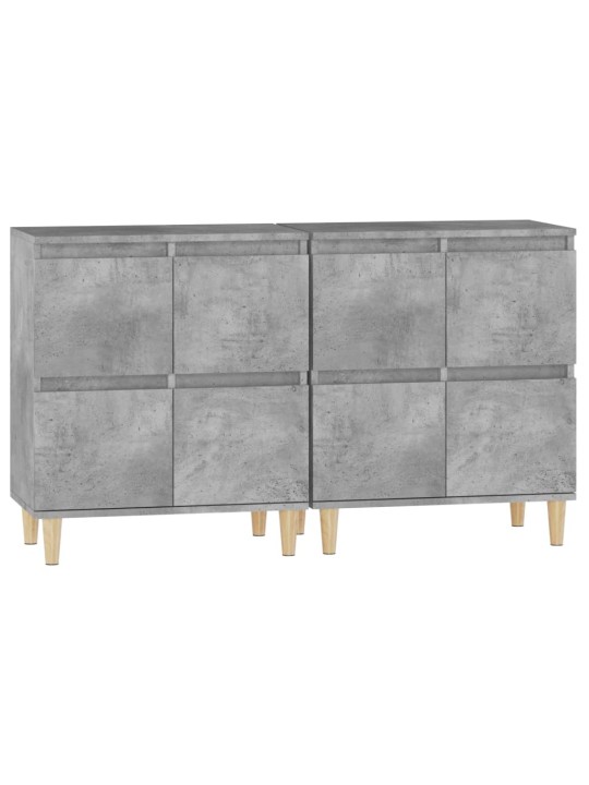 Příborníky 2 ks betonově šedé 60 x 35 x 70 cm kompozitní dřevo