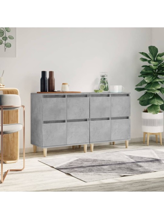 Příborníky 2 ks betonově šedé 60 x 35 x 70 cm kompozitní dřevo