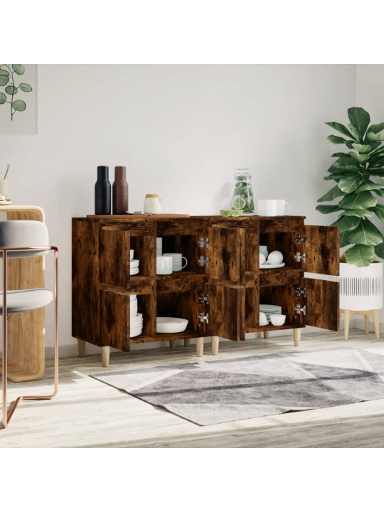 Příborníky 2 ks kouřový dub 60 x 35 x 70 cm kompozitní dřevo