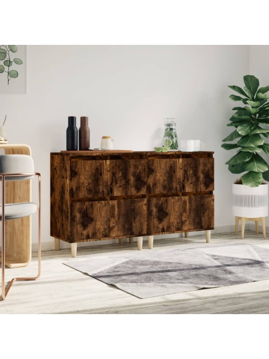Příborníky 2 ks kouřový dub 60 x 35 x 70 cm kompozitní dřevo