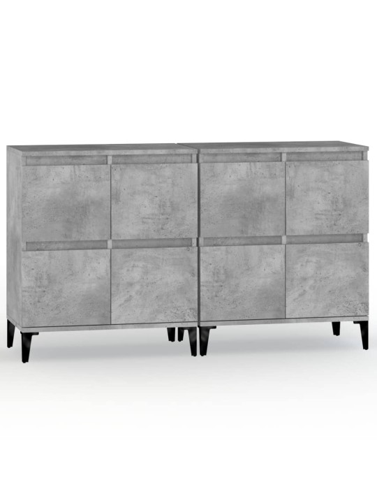 Příborníky 2 ks betonově šedé 60 x 35 x 70 cm kompozitní dřevo