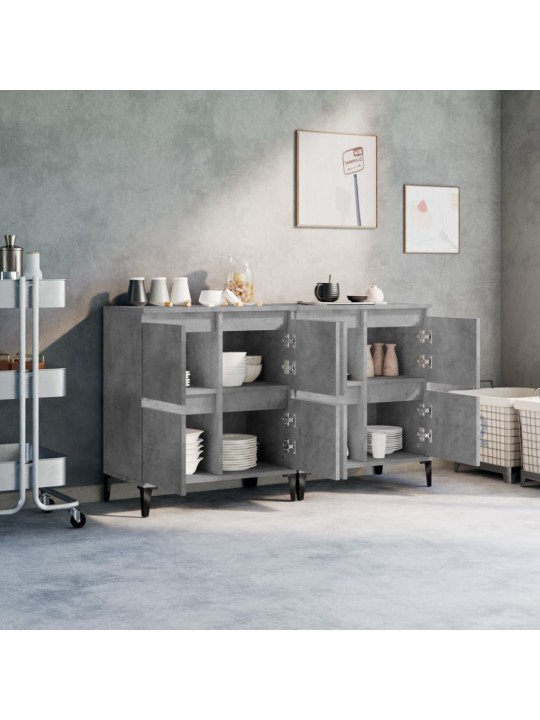 Příborníky 2 ks betonově šedé 60 x 35 x 70 cm kompozitní dřevo