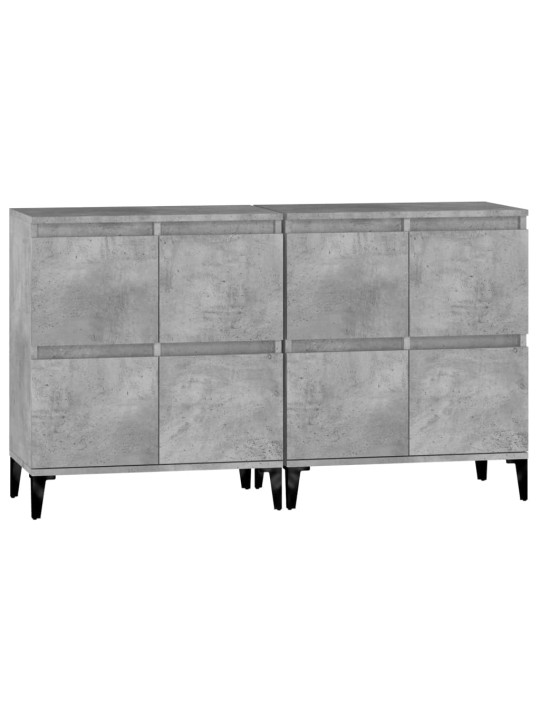 Příborníky 2 ks betonově šedé 60 x 35 x 70 cm kompozitní dřevo